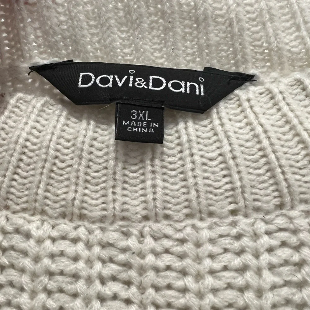 Boutique Black and White Ballon Sleeve Sweater 3X - Picture 3 of 4